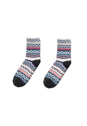 Women Retro Style Socks Thick Warm Wool Blend Terry Crew Socks