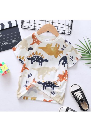 Toddler Boy Animal Dinosaur Print Short-sleeve Tee