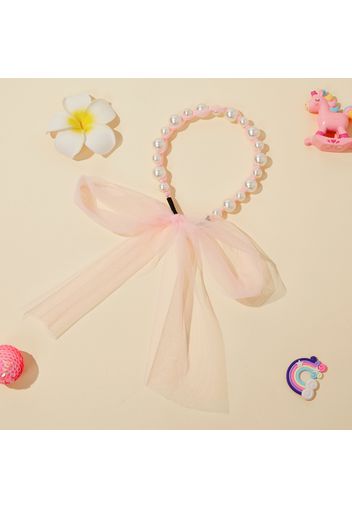 Pearl Streamer Long Ribbon Headband for Girls