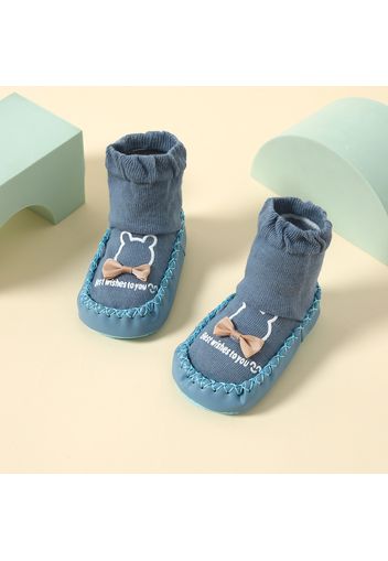 Baby Bow Decor Cartoon Soft Soles Non-slip Glue Floor Socks