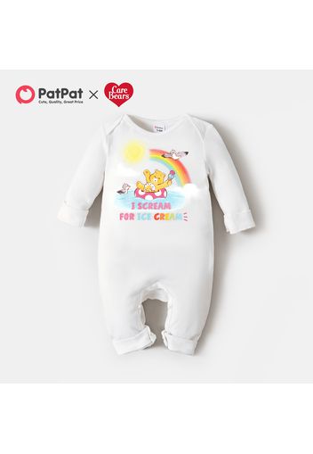 Care Bears Baby Boy Rainbow Ice Cream 100% Cotton Jumpsuit