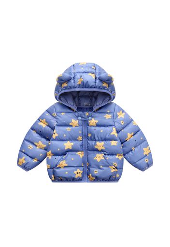 Toddler Boy Dinosaur Print Zipper Hooded Coat