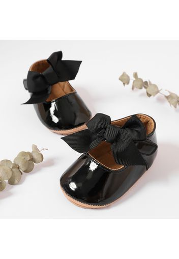 Baby / Toddler Ribbed Bow Mary Jane Princess Shoes