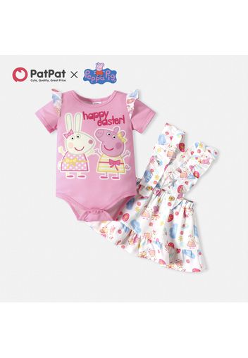 Peppa Pig 2-piece Baby GIrl Graphic Easter Bodysuit and Skirts Set