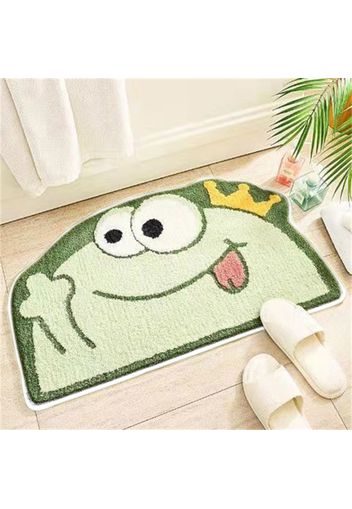 Plush Suede Bedroom Non-Slip Floor Flocking Mat High Water Absorption Cartoon Carpet