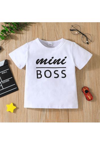 Toddler Boy Casual Letter Print Short-sleeve Tee