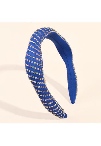 Crystal Embellished Head Band Sponge Padded Wide Head Band for Girls