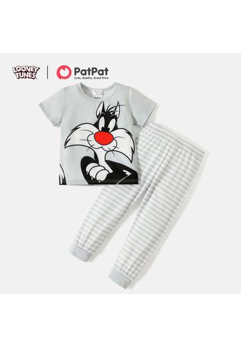 Looney Tunes 2pcs Toddler Girl/Boy Short-sleeve Tee and Stripe Pants Set