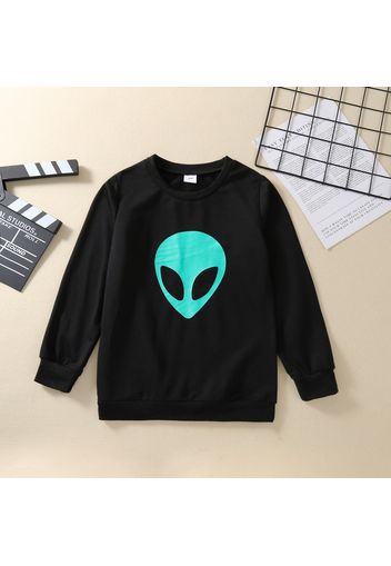Kid Boy Alien/Space Geo Print Pullover Sweatshirt