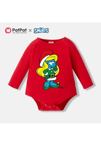 Smurfs Baby Boy/Girl Christmas Bodysuit Stripe and Plaid Pants