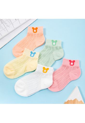 5-pairs Baby / Toddler / Kid Stars Bear Graphic Cartoon Socks