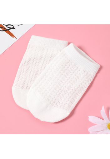 Baby / Toddler White Mesh Panel Non-slip Grip Socks