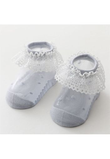 Baby / Toddler Lace Flounced Polka Dots Breathable Socks