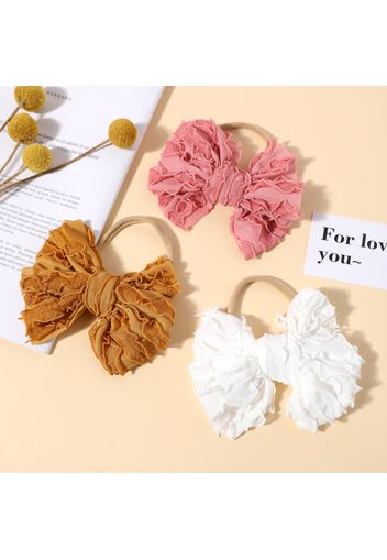 3-pack Ruffled Bowknot Elasticity Hair Ties for Girls