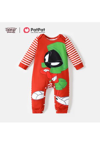 Looney Tunes Baby Boy/Girl Striped Long-sleeve Graphic Jumpsuit