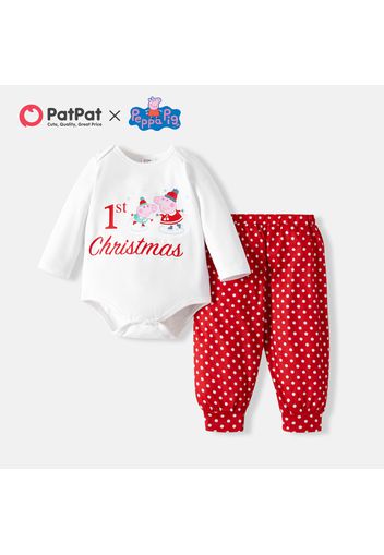 Peppa Pig Baby Sister Christmas Cotton Flounce Jumpsuit and Set