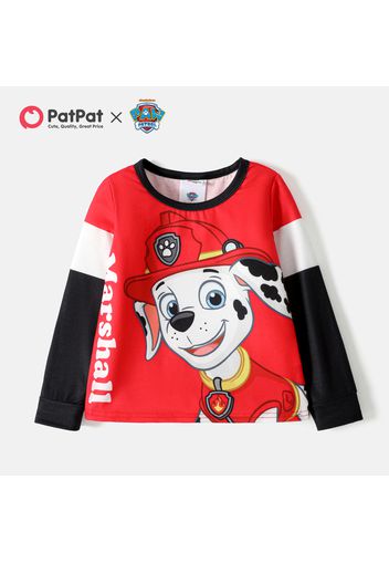 PAW Patrol Toddler Girl/Boy Letter Print Colorblock Long-sleeve Tee