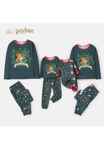 Harry Potter Family Matching HOGWARTS Green Top and Allover Pants Pajamas Sets