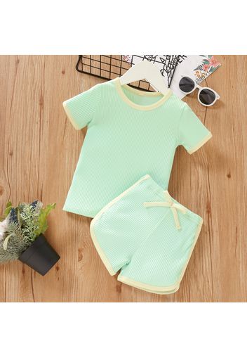 2-piece Baby / Toddler Casual Solid Top and Shorts Set