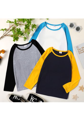 Kid Boy Colorblock Long Raglan Sleeve Tee