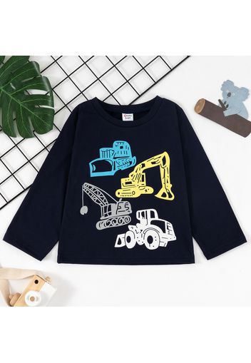 Toddler Boy Vehicle Print Long-sleeve Tee