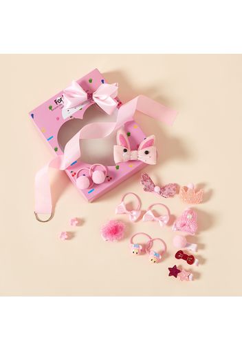 Pink Multi-Style Hair Accessory Sets for Girls