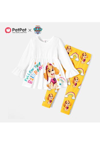 PAW Patrol 2-piece Toddler Girl Graphic Top and Rainbow Allover Pants Sets