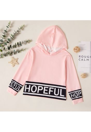 Kid Girl Letter Print Casual Hoodie Sweatshirt