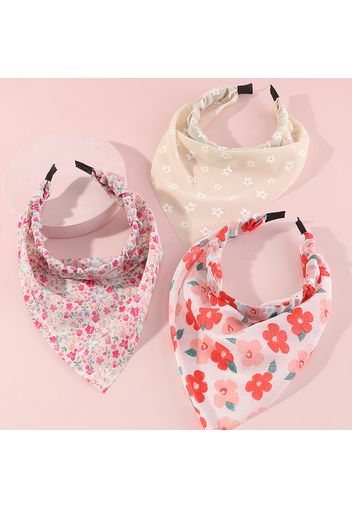 3-pack Ditsy Floral Pattern Headband Hair Hoop for Girls