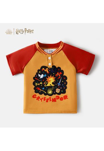 Harry Potter Baby Boy/Girl Graphic Button Up Raglan-sleeve T-shirt