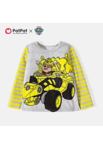 PAW Patrol Toddler Boy/Girl Vehicle Print Colorblock Long-sleeve Tee