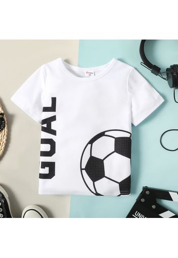 Toddler Boy Letter Football Print Short-sleeve Casual Tee