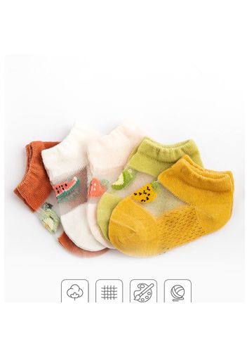 5-pairs Baby / Toddler Fruit Pattern Mesh Breathable Socks