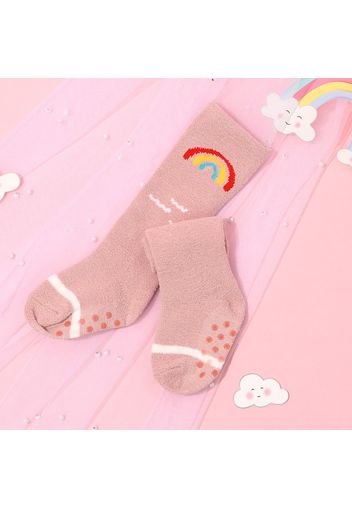 Baby / Toddler Cartoon Rainbow Spaceship Print Thick Stockings