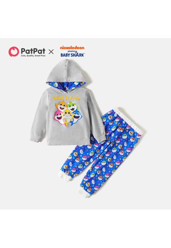 Baby Shark 2-piece Toddler Boy Cotton Sweatshirt and Allover Pants Set