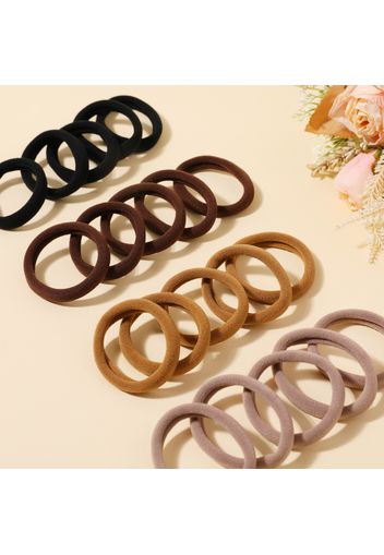 24-pack Women Simple Plain High Flexibility Hair Ties