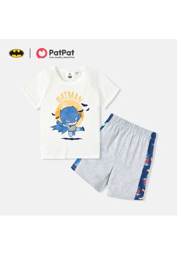 Batman 2-piece Toddler Boy Figure Print Short-sleeve Tee and Elasticized Colorblock Shorts Set