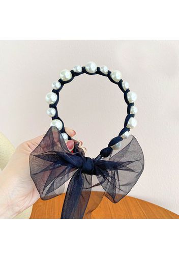 Pearl Streamer Long Ribbon Headband for Girls