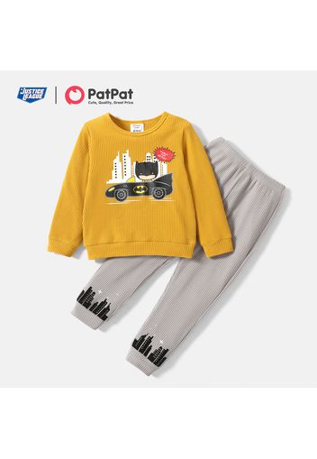 Justice League Toddler Boy 2-piece Batman Sweater and Solid Grey Pants Set