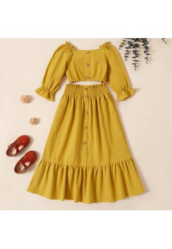 Kid Girl Elegant Solid Suits