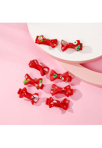 Christmas Bow Hair Clip Sets Hair Accessories for Girls