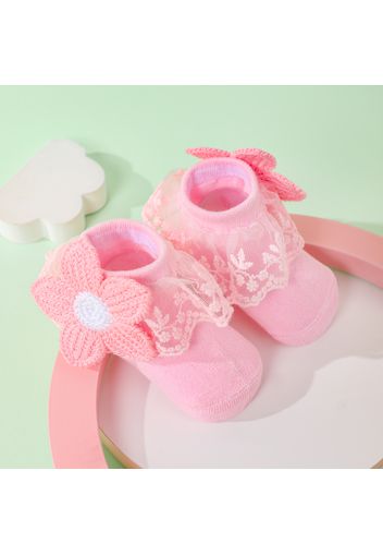 Baby / Toddler Floral Lace Trim Princess Socks