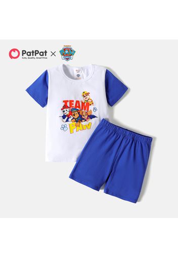 PAW Patrol 2-piece Toddler Boy Cotton Colorblock Tee and Solid Shorts Set