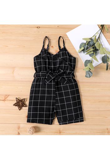 Baby / Toddler Girl Strappy Plaid Casual Onesies