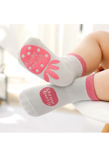 Baby Colorblock Fruit Antiskid Socks