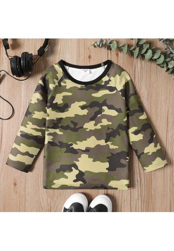 Toddler Camouflage Print Long Raglan Sleeve Tee