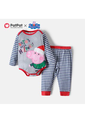 Peppa Pig 2-piece Baby Boy George Bodysuit and Stripe Pants Set