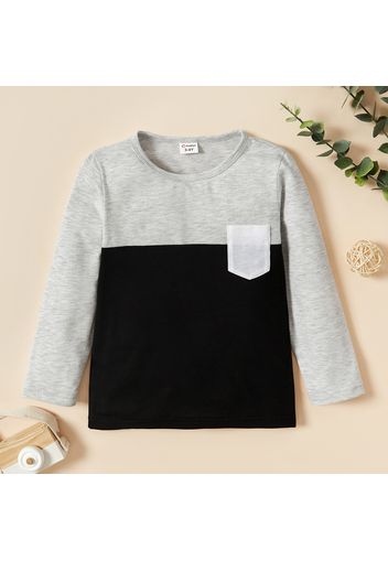 Toddler Boy Casual Contrast T-shirt