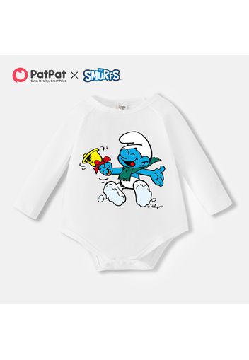 Smurfs Baby Boy/Girl Christmas Bodysuit Stripe and Plaid Pants