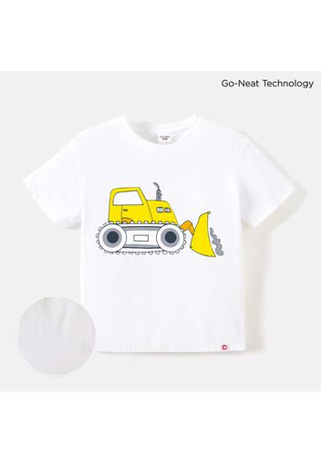 [2Y-6Y] Go-Neat Water Repellent and Stain Resistant Toddler Boy Vehicle Print Short-sleeve Tee